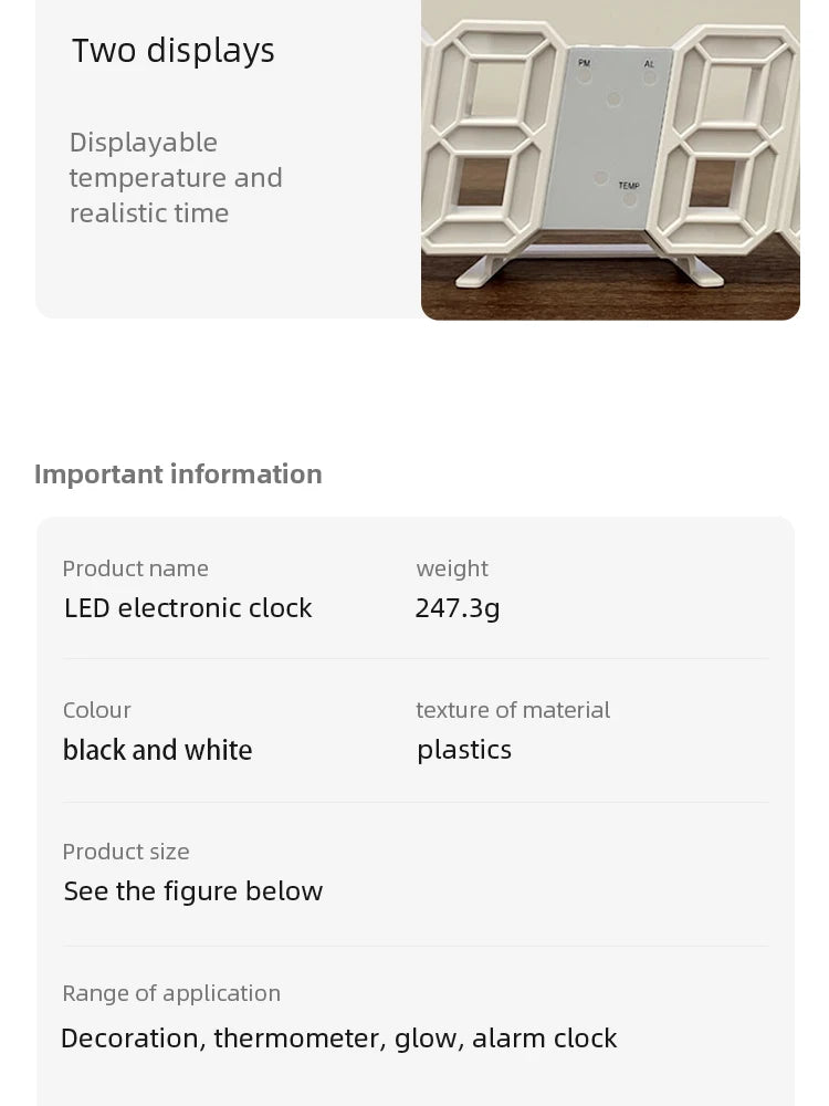 Kreatx 3D LED Wall Clock