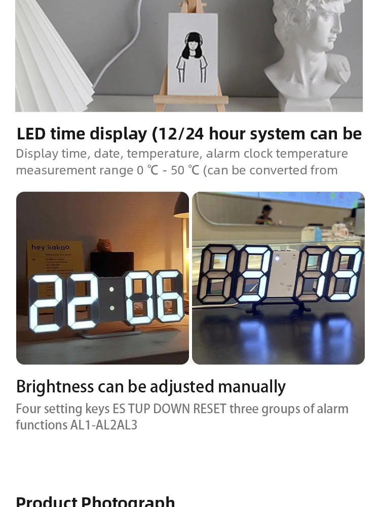 Kreatx 3D LED Wall Clock